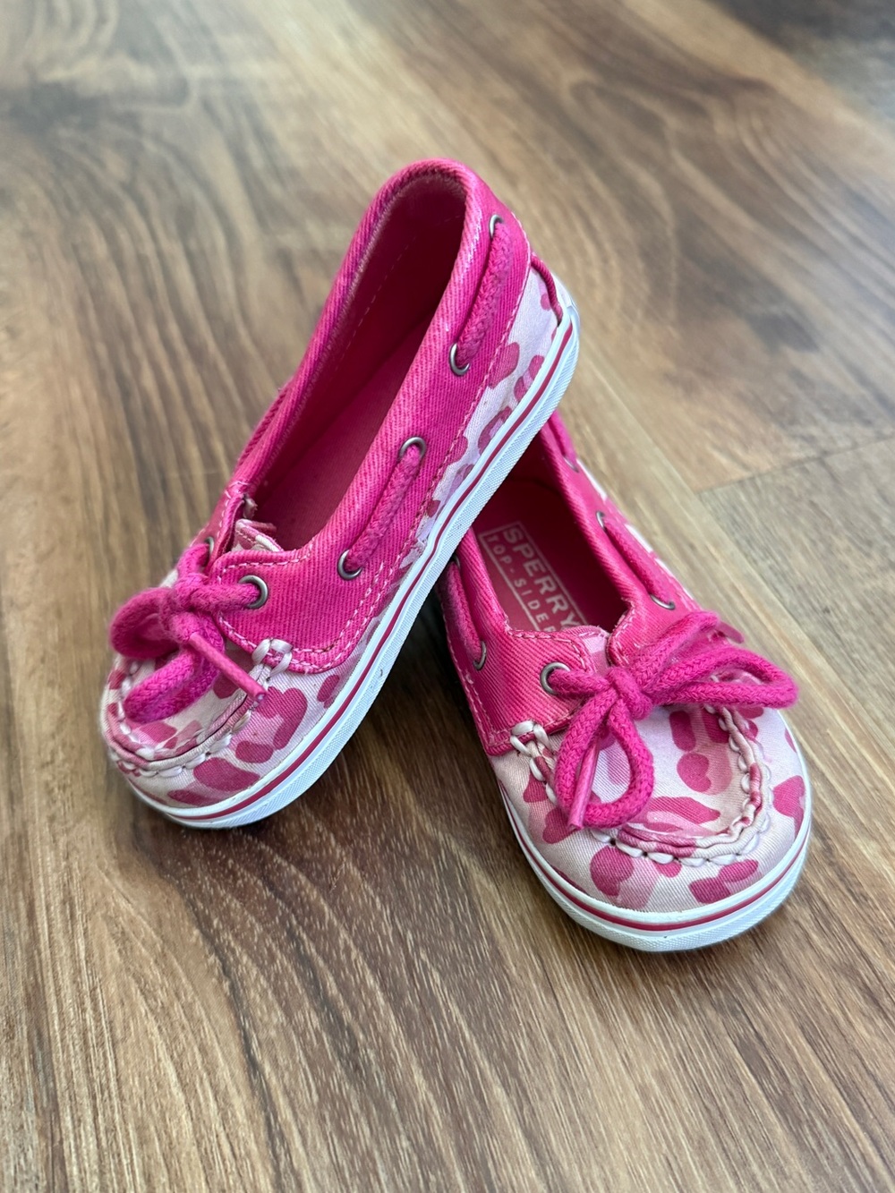 Toddler Girls Pink Leopard Sperry’s - size 4